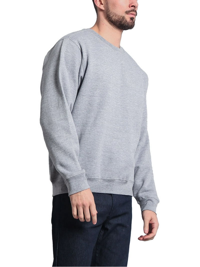 G-Style USA Men's Long Sleeve Solid Fleece Crewneck Sweatshirt