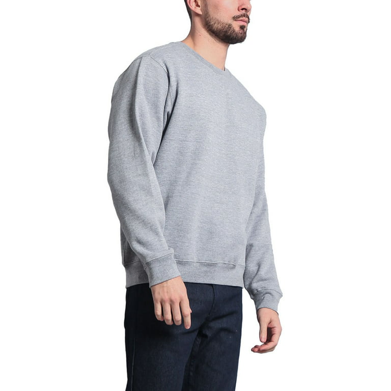 G-Style USA Men's Long Sleeve Solid Fleece Crewneck Sweatshirt