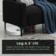 thumbnail image 5 of 103.5*59" Modern L-shaped Sectional Sofa,4-seat Velvet Fabric Couch Set with Convertible Ottoman,Freely Combinable Sofa Set for Living Room,Apartment,Office,Apartment,Black, 5 of 7