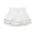 thumbnail image 5 of BUIGTTKLOP High Waist Denim Mini Skirt for Women Layered A-Line Skater Skirt with Lace Trim Casual Streetwear, 5 of 6