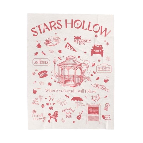 [Maple] [60x50inch] Gilmore Girls Plush Blanket - Velveteen Soft Throw for Women Gifts Home Decor Halloween Christmas Gift for Fans