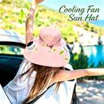 thumbnail image 3 of Solar Fan Hat, Wide Brim Breathable Sun Protection Cap with Solar Powered Fan, Outdoor Fishing Hiking Hat, 3 of 8