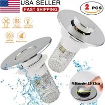 All Metal Universal Bathroom Sink Stopper For1''~1.3''Pop Up Sink Drain Strainer