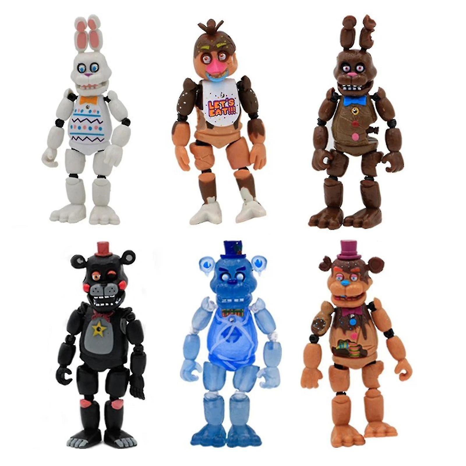 Five Nights At Freddys Action Figures Set Of 6, Unique New Fnaf