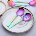 thumbnail image 3 of Serving Spoons Set, 3 Serving Spoons and 3 Slotted Serving Spoons, Rainbow Stainless Steel Serving Utensils for Buffet Can Banquet Cooking Kitchen - Mirror Polished, 3 of 8