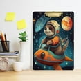 thumbnail image 5 of Coolnut Acrylic Clipboards with Low Profile Clip, A4 Standard Size 9" x 12.5" File Holder for Writing Drawing, Clip Boards for Doctors Offices, Funny Sloths in The Space Gifts, 5 of 7