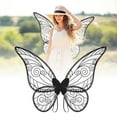 thumbnail image 2 of Wing Prop For Adults Fairy Angel Lightweight Semi Transparent Fabric With Wire And Elastic Straps.Multiple Colors Puppy Party Decorations for Girls Graduation Party Decorations 2022 Dinosaur Party, 2 of 4