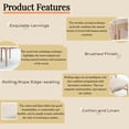 thumbnail image 5 of French Country 43.31 Inch Height Bar Stools Set of 2 Solid Wood Frame with Linen Cotton Upholstery Disassemblable Design for Kitchen Dining Room Bar Beige, 5 of 9