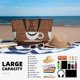 thumbnail image 5 of Fotbe Coffee Cafe Cup Bolsa de Viaje para Playa - Resistente al Agua, Bolsa Tote de Gran Capacidad y Ligera con 7 Bolsillos para Mujeres y Hombres, 5 of 7
