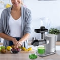thumbnail image 4 of Gymax Horizontal Juicer Machine Cold Press Slow Masticating Juice Extractor Silver, 4 of 10