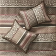 thumbnail image 5 of Princeton Ensemble de Courtepointe Jacquard 5 Pcs Rouge Grand Lit, 5 of 5