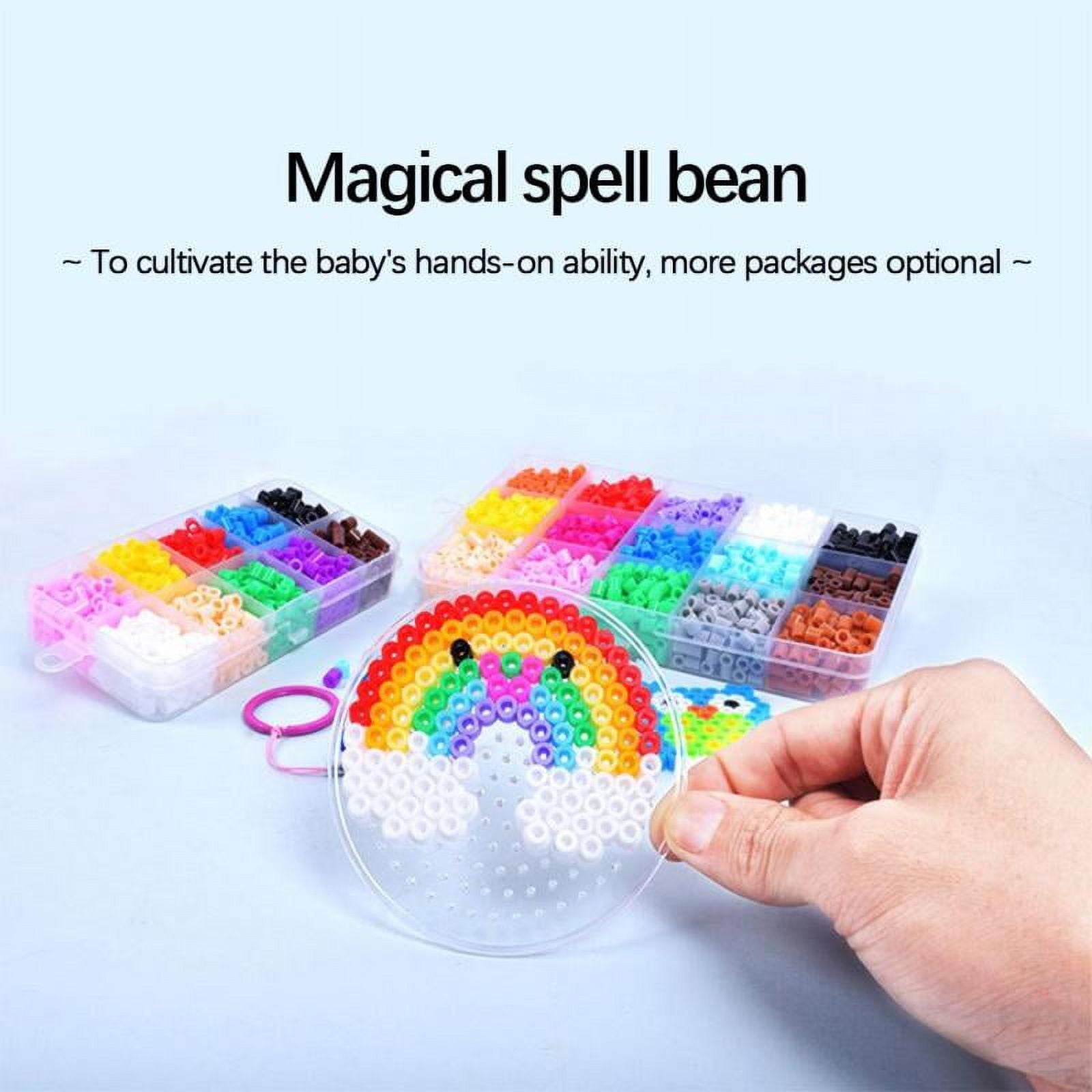 6300Pcs Fuse Beads Kit for Kids DIY Crafts, 24 Colors Iron Bead Melting  Craft Kit, 5mm Fuse Beads Set with Box, Pegboards, Pattern Cards Tweezers,  Ironing Paper and Keyring : : Toys