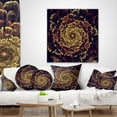thumbnail image 4 of Designart Perfect Fractal Flower in Brown and Gold - Floral Throw Pillow - 18x18, 4 of 5