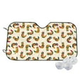 thumbnail image 2 of Lsque Boho Chicken Car Windshield Sun Shade | Accordion Folding Style Auto Shade for Car Truck SUV Van | Blocks UV Rays Sun Visor Protector | Medium, 2 of 7