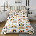 thumbnail image 1 of Erosebridal Kids Rainbow Coverlet Set King, Cute Cartoon Sun Bedding Set, Cloud Room Decor 3pcs, 1 of 5