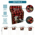 thumbnail image 7 of Table Runners 60 Inches Long Dress Scarves, Christmas Farmhouse Kitchen/Dining Table Runner, Small Coffee Tablerunners, Winter Cow Snowflake Red Black Buffalo Plaid 13x60 Inch, 7 of 7