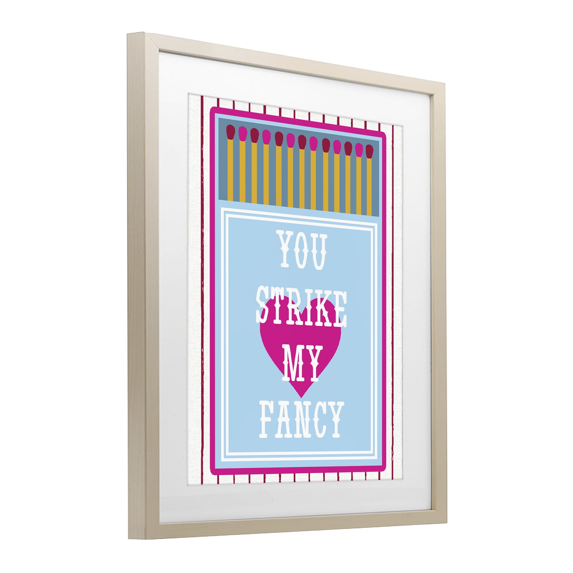 Stupell Industries You Strike My Fancy Birch Framed Print Under Glass, design by Lil' Rue
