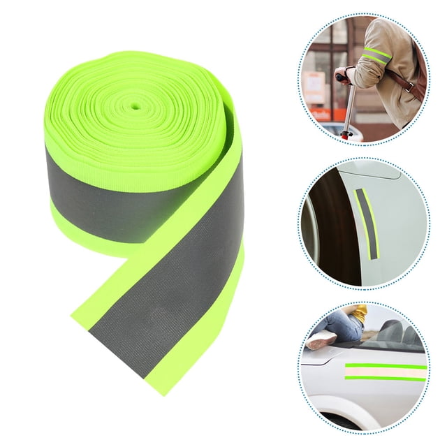 Minkissy 1 Roll Reflective Fabric Strips For Vests Polyester Visibility Improvement