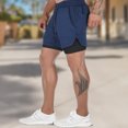 thumbnail image 1 of Pantalones Cortos Para Correr Para Hombre Pantalones Deportivos Con Múltiples Bolsillos Para Niños (Azul Oscuro Xl) Likrtyny Caballero, 1 of 4