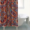 thumbnail image 4 of Boho Floral Shower Curtain 72x72 Inches - Tropical Leaves, Vintage Botanical Print, Waterproof Fabric for Chic Bathroom Decor, Modern Farmhouse & Bohemian Style, 4 of 5