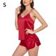 thumbnail image 1 of Conjunto de ropa de dormir para mujer Encantador chaleco con cuello en V, pantalones cortos, camisón, rojo, S Scienceny XX000231-03, 1 of 7