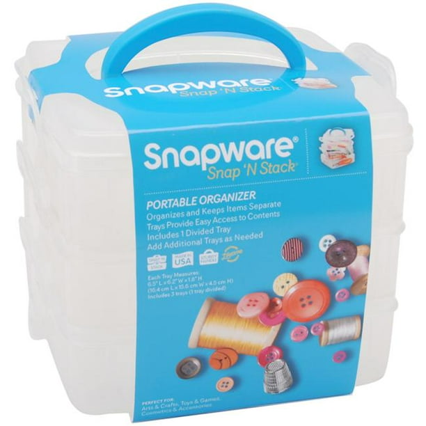 Snapware SNS6007 Snap 'n Stack Craft Organizer Small Square Walmart