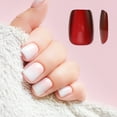 Unique Bargains 1 Pc Women's Full Coverage Fake Nails Plating XS Red