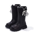 thumbnail image 5 of BXJX Girls Mid-Calf Boots, Fall Winter Non-Slip Fashion Side Zipper Kids Riding Boots Black Size 10 Little Kids, 5 of 9