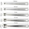 thumbnail image 2 of Mini Measuring Spoons Mini Stainless Steel Spoon Metal Mini Measuring Cups Set Fits in Spice Jar (5Pcs/Set), 2 of 5
