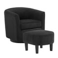 thumbnail image 6 of Kevinplus  360°  Swivel Accent Chair, Single Sofa with Ottoman for Living Room, Bedroom,Black, 6 of 14