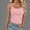 Pink, variant on ClodeEU Women's Modal Striped Round Neck Spaghetti Strap Tank Top,Casual Sleeveless Summer Vest Purple,Womens Plus Free Size