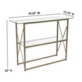 thumbnail image 4 of Flash Furniture Mar Vista Collection Glass Console Table with Matte Gold Frame, 4 of 6