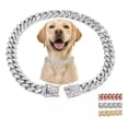 thumbnail image 1 of Collar De Perro Cadena Dorada Con Brillo,collar De Diamantes, 1 of 6