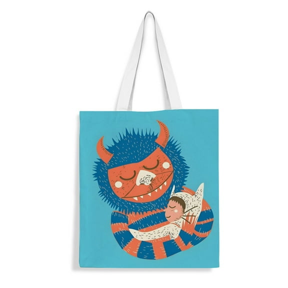 Where The Wild Things Are Handbag 13.8*15.8 Inches Made Of Canvas Material Durable And Stylish Showcasing Personal Style