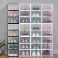 thumbnail image 1 of 12Pcs Shoe Box Transparent Drawer Case Dustproof Plastic Shoes Storage Container Storage Box for toys Shoes Box Shoe Organizer, 1 of 7