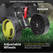 Sun Joe Electric Garden Tiller Cultivator, Steel Tines, 13.5 Amp, 16 Inch, TJ604E