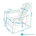 thumbnail image 4 of Sunnydaze HDPE Upright Raised Adirondack Chair - Green, 4 of 8