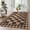 Black Brown, variant on Modern Runner Rug for Hallway 2x6 Checkered Easy Jute Rug with Non-Slip Backing, Stain-Resistant Kitchen Runner, Washable Geometric Indoor Outdoor Rug for Laundry Entryway, Black Brown