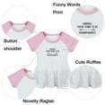 thumbnail image 2 of Pack of 2, You're Going to Be Grandparents & Hello Grandma and Grandpa Pregnancy Announcement Dresses, Newborn Babies Skirts, Infant Princess Dress, Toddler Frocks (Pink Raglan Dresses, 0-6 Months), 2 of 5