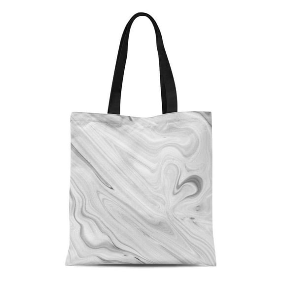 JSDART Canvas Tote Bag Granite Marble Layers Gray Stone Slab Grain Rock Industry Reusable Shoulder Grocery Shopping Bags Handbag