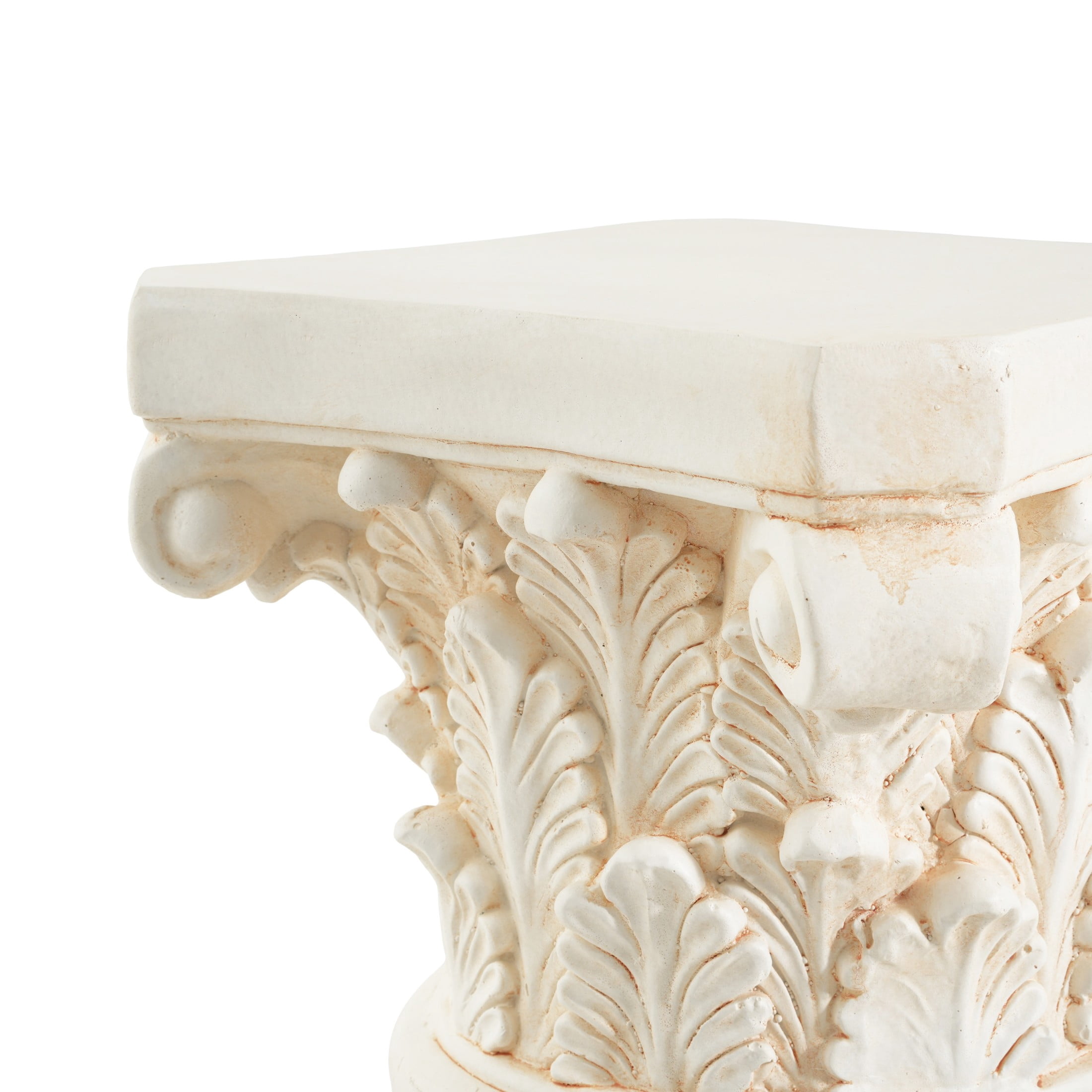 Christopher Knight Home 24.41" MGO Roman Column Pedestal Stand for Plants and Decor, Antique White
