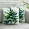 thumbnail image 3 of GOSMITH Watercolor Christmas Tree Pillow Covers Rustic Green Pine Tree Print Outdoor Winter Christmas Decorative Throw Pillows Farmhouse Pillowcases Cushion Case Decor for Sofa Couch Bed, 3 of 5