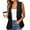 Black, variant on Summer Sleeveless Blazers for Women Business Casual Dressy Lapel V Neck Button Open Front Work Suit Vest Tops Blue S