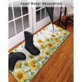 thumbnail image 3 of Summer Floral Front Door Mat Watercolor Rustic Farmhouse Sunflower Eucalyptus Leaves Welcome Doormat Indoor Outdoor Entrance Floor Mat Non-Slip Washable Runner Rug for Front Porch Decor 18x60 Inch, 3 of 6