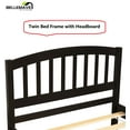 thumbnail image 6 of Bellemave Simple Style Twin Size Wood Platform Bed Frame Space Saving Twin Platform Bed with Trundle and Headboard, No Box Spring Needed, Espresso Black, 6 of 11