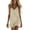 Beige, variant on Womens Dresses V-Neck Trendy Cocktail-Length Solid Sundress Leisure Comfy Sundress Cotton Linen Fabric Skin-Friendly Minimalist Going out Women Dresses for Daily Wear