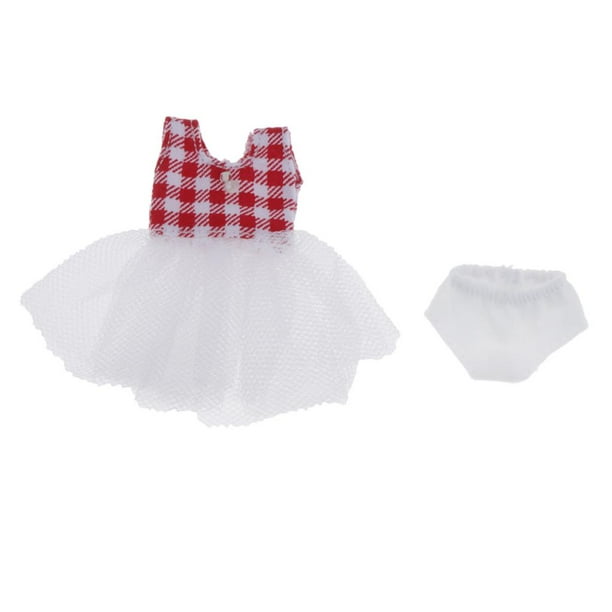 Adorable 1/12 Doll Mini Ropa Interior para OB11 Doll Dress Up Accesorio - rojo, tal se describe Sunnimix Ropa interior de falda de muñeca de niña