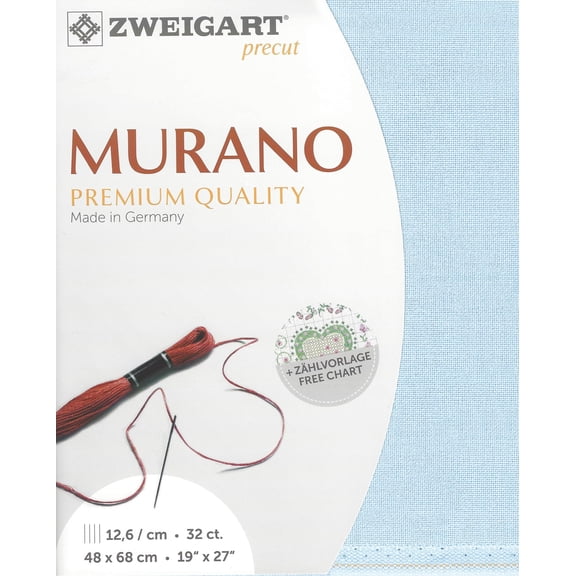 Precut Zweigart Murano 32 count Light Blue 3984/503