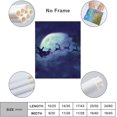 thumbnail image 2 of Santa and Reindeer Flying over the Moon Canvas Decor Painting Mysterious Dream Fairy Tale Art Panel Wall Picture Poster Wall Decor Wall Decor Painting 12x16 inch Unframed, 2 of 4
