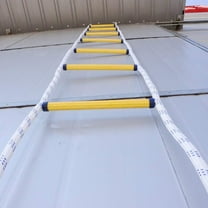 PWTOOL 65ft Fire Escape Rope Ladder with 2 Hooks for Emergency Fire Climbing & Rescue